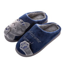 Load image into Gallery viewer, Cute Non-slip Winter Animal Men Slippers Home Female Comfort Floor Male Shoes Cotton Indoor Slippers Plush Slipper Size 40-45