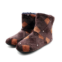 Load image into Gallery viewer, Mntrern Casual Men Shoes Home Slippers Lattice Soft Plush Male House Slippers Warm Winter New Cotton Slippers Shoes Men Big Size
